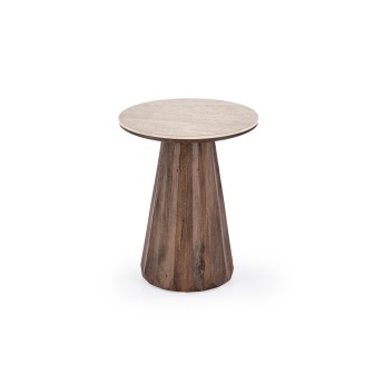 DIAVOLA S c.table travertine / walnut