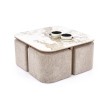 ARAKIS c.table beige marble / walnut ARAKIS c.table beige marble / walnut
