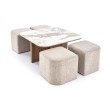 ARAKIS c.table beige marble / walnut ARAKIS c.table beige marble / walnut