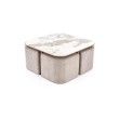 ARAKIS c.table beige marble / walnut ARAKIS c.table beige marble / walnut