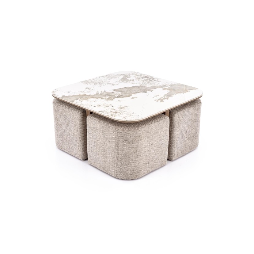 ARAKIS c.table beige marble / walnut ARAKIS c.table beige marble / walnut