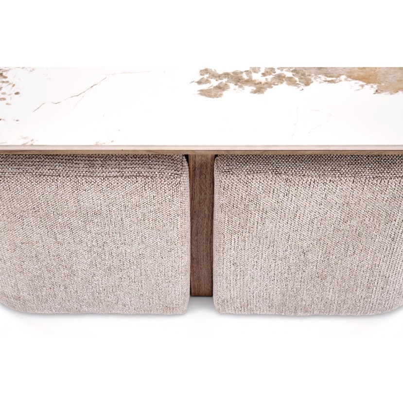 ARAKIS c.table beige marble / walnut ARAKIS c.table beige marble / walnut