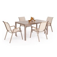 HOVER garden table, beige / cappuccino