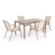 HOVER garden table, beige / cappuccino