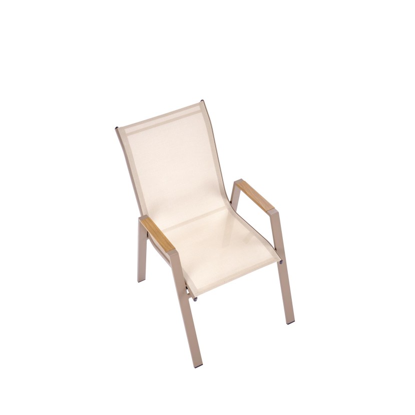 HOVER garden chair, beige / cappuccino