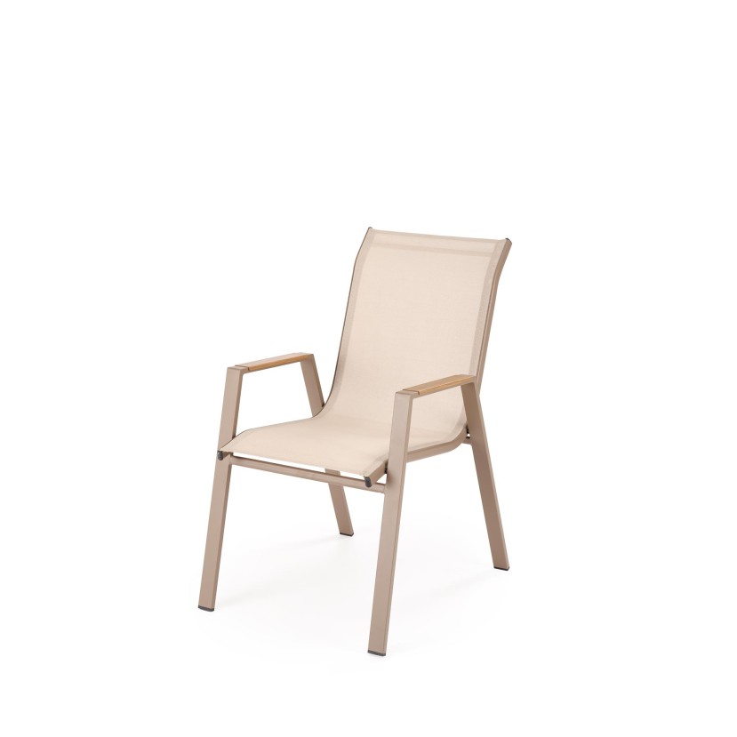 HOVER garden chair, beige / cappuccino