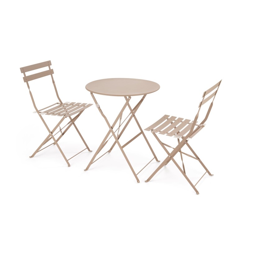LIVORNO garden set (table+2 chairs), cappuccino LIVORNO garden set (table+2 chairs), cappuccino
