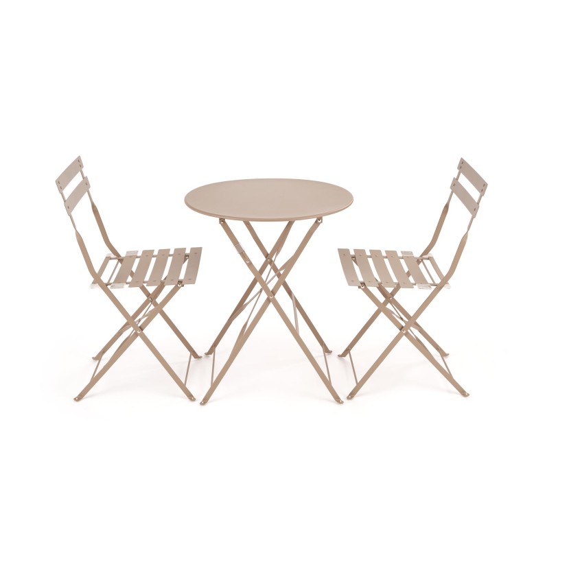 LIVORNO garden set (table+2 chairs), cappuccino LIVORNO garden set (table+2 chairs), cappuccino