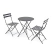 LIVORNO garden set (table+2 chairs), black LIVORNO garden set (table+2 chairs), black