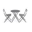 LIVORNO garden set (table+2 chairs), black LIVORNO garden set (table+2 chairs), black