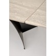 VITRUS extension table, light travertine / black VITRUS extension table, light travertine / black