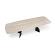 VITRUS extension table, light travertine / black VITRUS extension table, light travertine / black