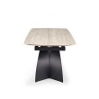 VITRUS extension table, light travertine / black VITRUS extension table, light travertine / black