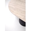 JULIUS oval table, light travertine / black JULIUS oval table, light travertine / black