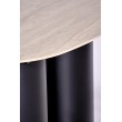 JULIUS oval table, light travertine / black JULIUS oval table, light travertine / black
