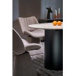 JULIUS oval table, light travertine / black JULIUS oval table, light travertine / black