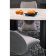 JULIUS oval table, light travertine / black JULIUS oval table, light travertine / black