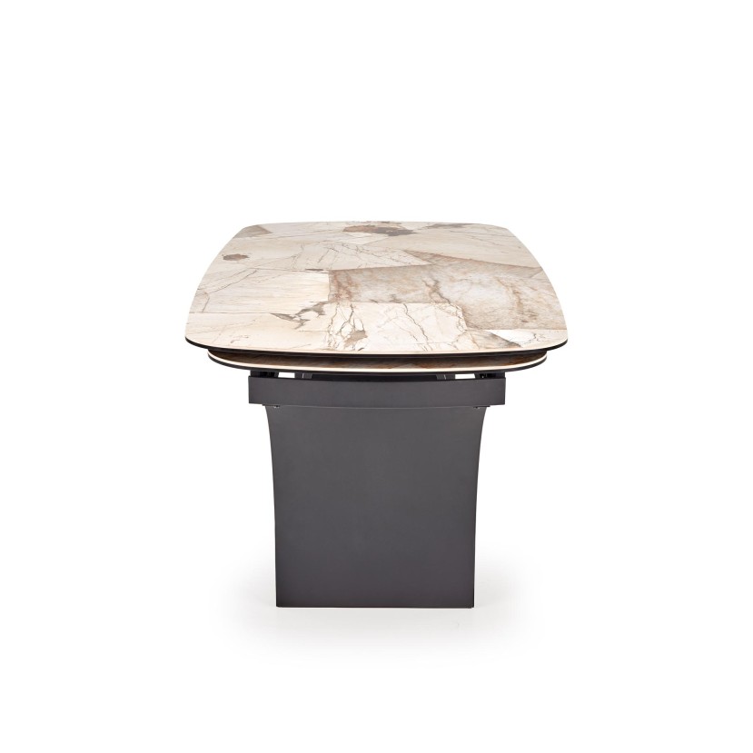 ALTER oval table, beige marble / black ALTER oval table, beige marble / black