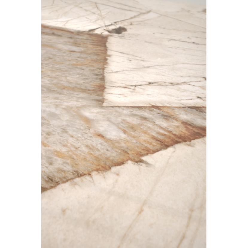 ALTER oval table, beige marble / black ALTER oval table, beige marble / black