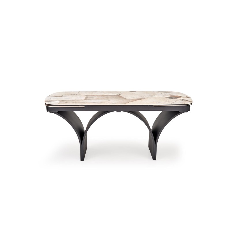 ALTER oval table, beige marble / black ALTER oval table, beige marble / black