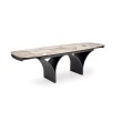 ALTER oval table, beige marble / black ALTER oval table, beige marble / black