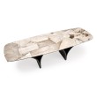 ALTER oval table, beige marble / black ALTER oval table, beige marble / black