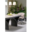 ALTER oval table, beige marble / black ALTER oval table, beige marble / black