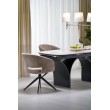 ALTER oval table, beige marble / black ALTER oval table, beige marble / black