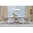 HILARIO extension table, light travertine/cashmere HILARIO extension table, light travertine/cashmere