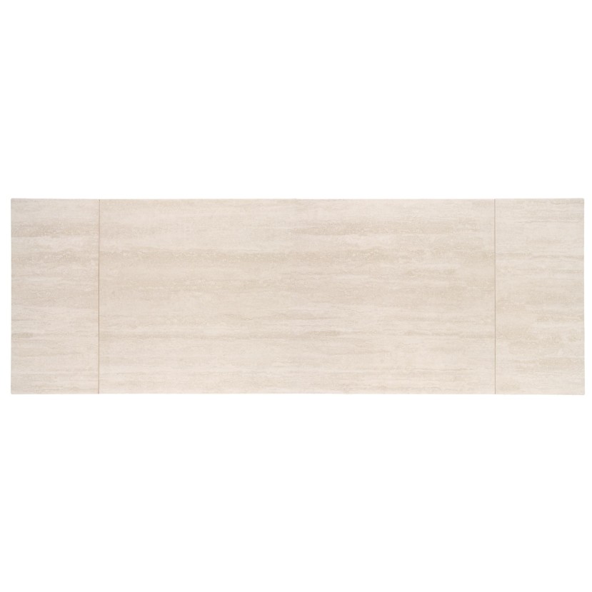 HILARIO extension table, light travertine/cashmere HILARIO extension table, light travertine/cashmere
