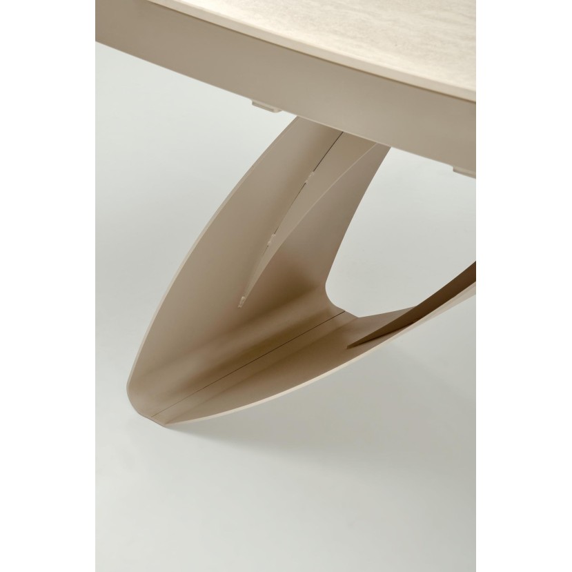 HILARIO extension table, light travertine/cashmere HILARIO extension table, light travertine/cashmere