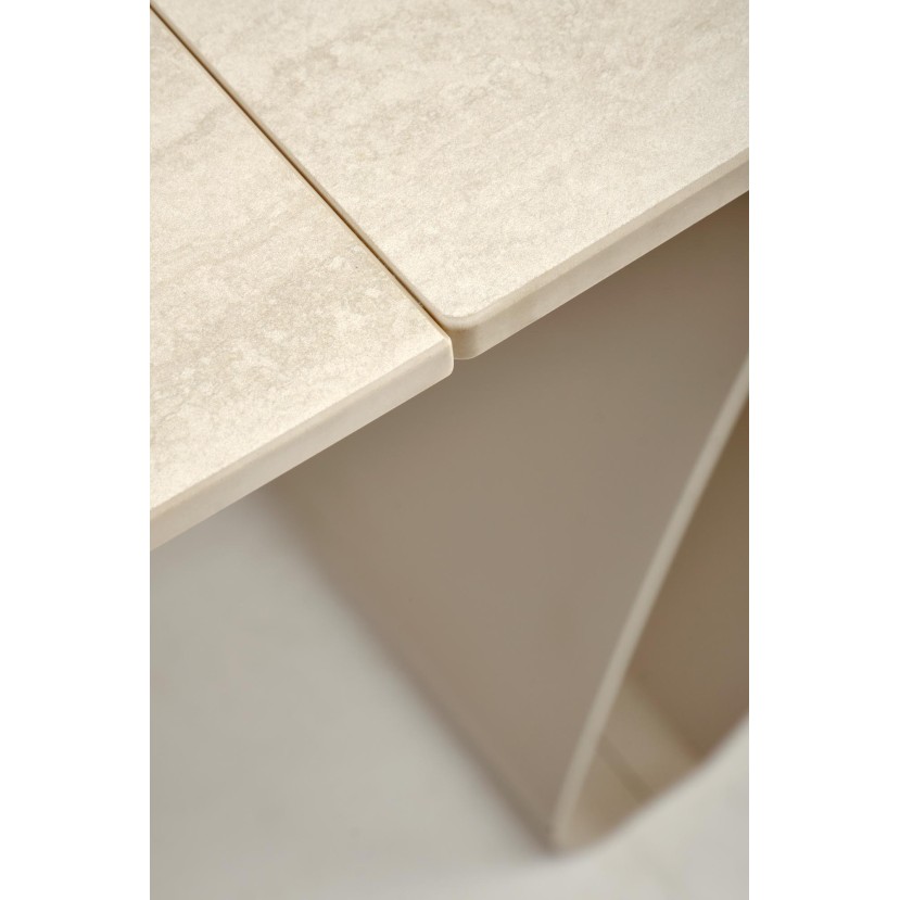 HILARIO extension table, light travertine/cashmere HILARIO extension table, light travertine/cashmere