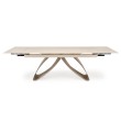 HILARIO extension table, light travertine/cashmere HILARIO extension table, light travertine/cashmere