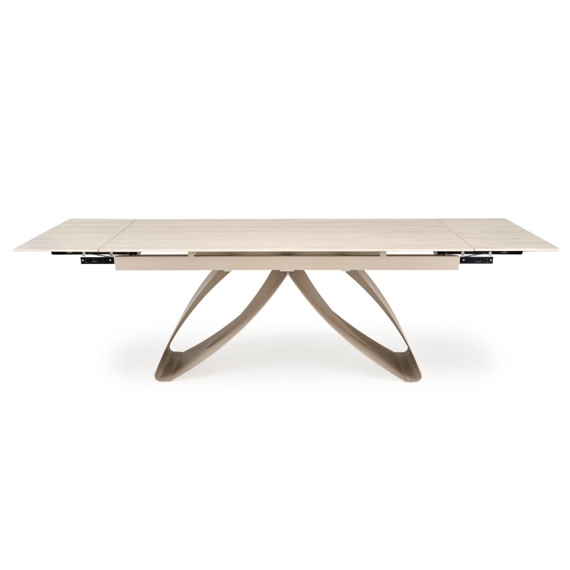 HILARIO extension table, light travertine/cashmere HILARIO extension table, light travertine/cashmere