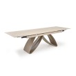 HILARIO extension table, light travertine/cashmere HILARIO extension table, light travertine/cashmere