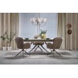 HILARIO extension table, light travertine/cashmere HILARIO extension table, light travertine/cashmere
