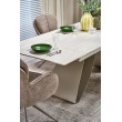HILARIO extension table, light travertine/cashmere HILARIO extension table, light travertine/cashmere