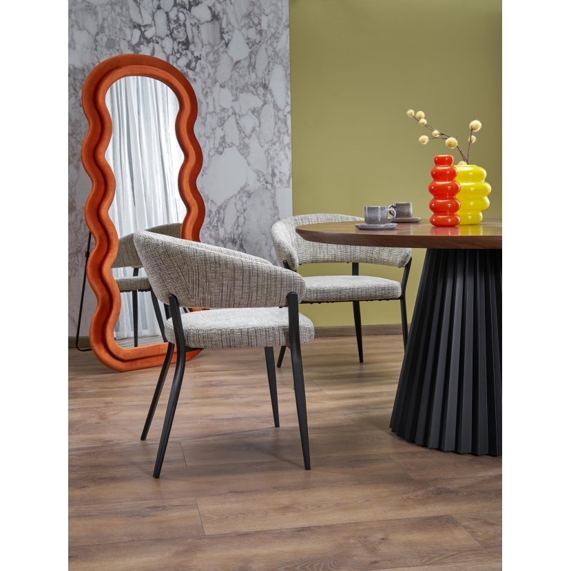HEVELIUS table, top - walnut, leg - black