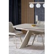 ARMANI extension table, trawertine / cashmere ARMANI extension table, trawertine / cashmere