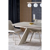 ARMANI extension table, trawertine / cashmere ARMANI extension table, trawertine / cashmere