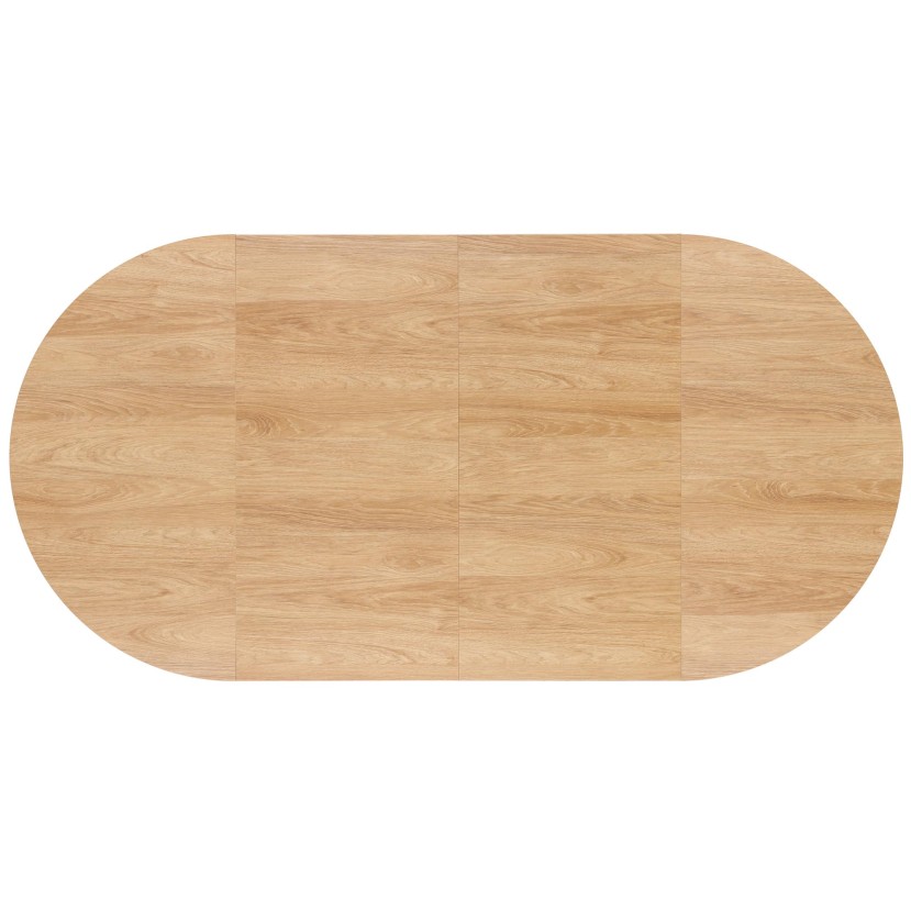 PERONI extension table, hikora oak / cashmere