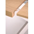PERONI extension table, hikora oak / cashmere