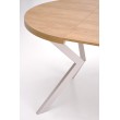 PERONI extension table, hikora oak / cashmere