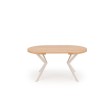 PERONI extension table, hikora oak / cashmere
