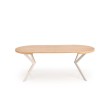 PERONI extension table, hikora oak / cashmere