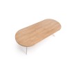 PERONI extension table, hikora oak / cashmere