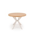PERONI extension table, hikora oak / cashmere