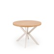 PERONI extension table, hikora oak / cashmere