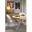 PERONI extension table, hikora oak / cashmere