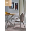 PERONI extension table, hikora oak / cashmere